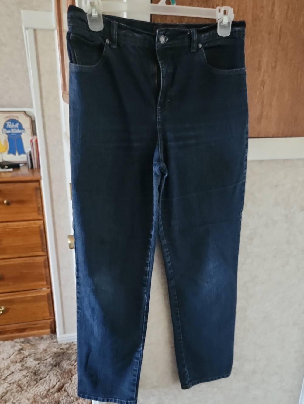 Gloria Vanderbilt Straight Leg Jeans in Dark Blue Wash List#67